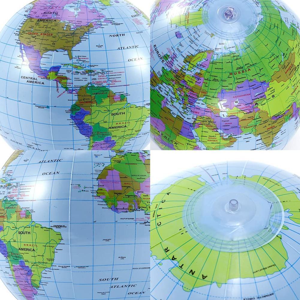 Educational Globe For Kids - 12/16 inç şişirilebilir küre plaj topu