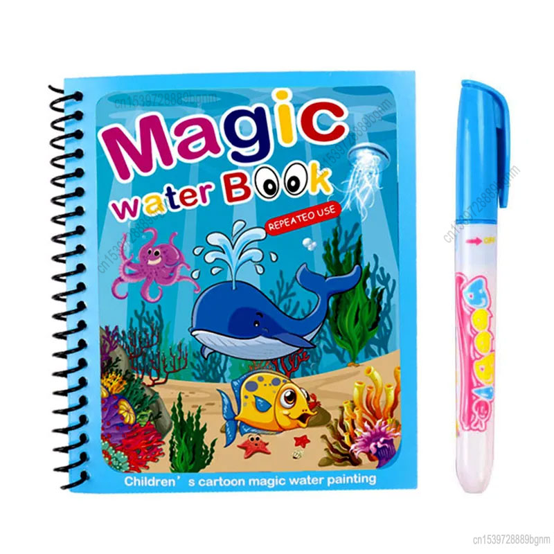 Kids Education Books - Karikatür sihirli su boyama boyama kitabı