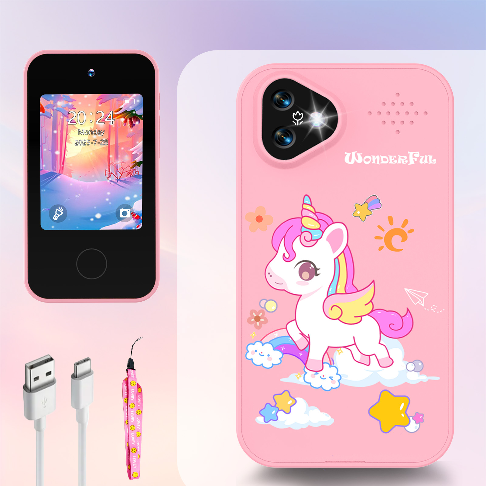 Kids Education Mobile - Unicorn Çocuk Akıllı Telefon Kamera Oyuncakları