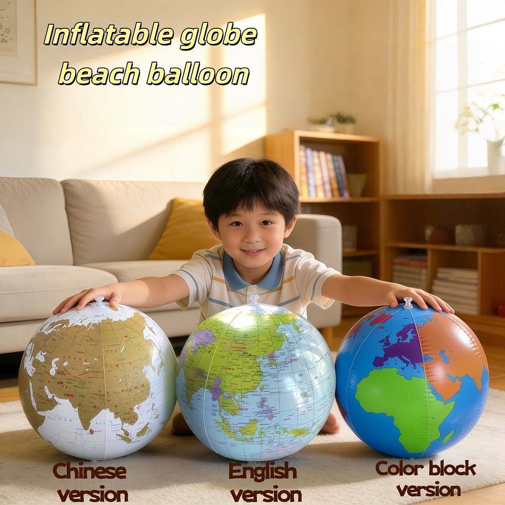 Educational Globe For Kids - 30 cm Şişirilebilir Küre Plaj Topu