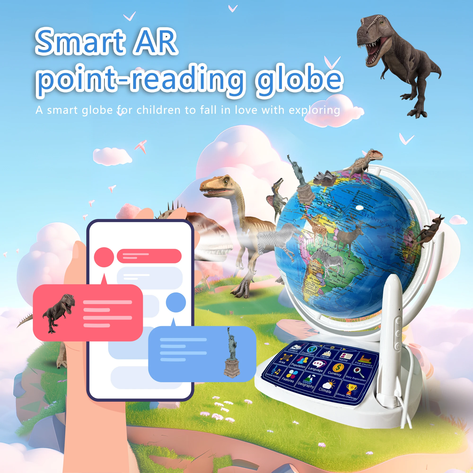 Educational Globe For Kids - AR İnteraktif Akıllı Küre Çocuklar İçin