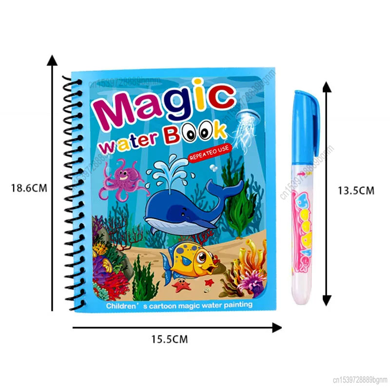 Karikatür sihirli su boyama bo - Kids Education Books incelemesi ve fiyatı