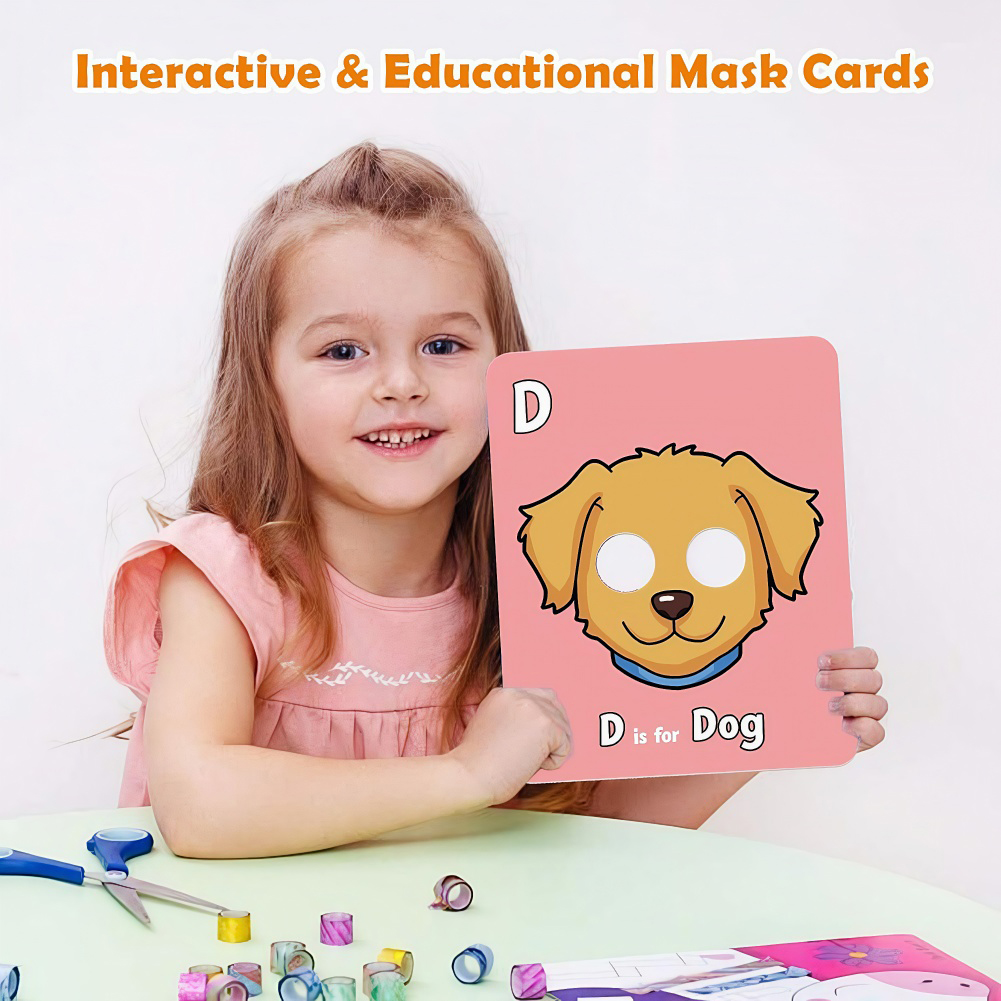 26 Adet Hayvan Maskeli Renkli  - Flash Card Alphabet incelemesi ve fiyatı