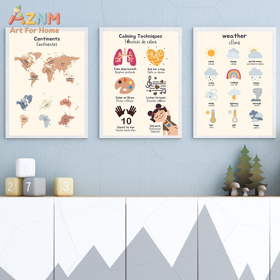 AZNM İki Dilli İspanyolca İngi - Kids Education Charts incelemesi ve fiyatı