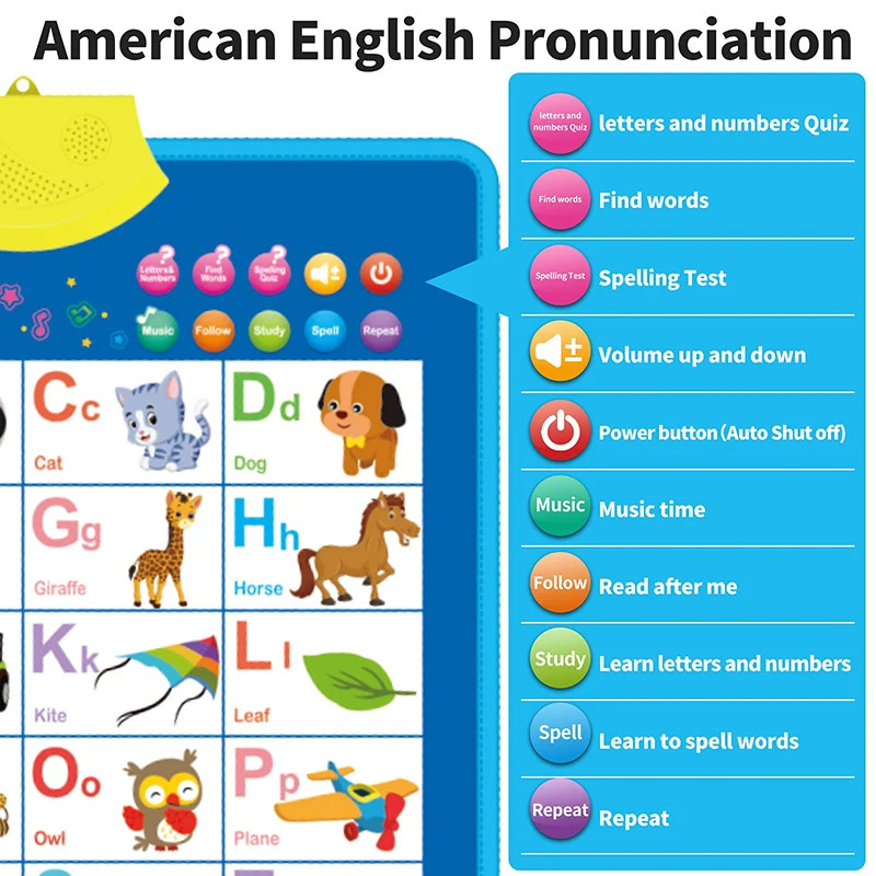 Elektronik İngilizce Alfabe Du - Kids Education Charts incelemesi ve fiyatı